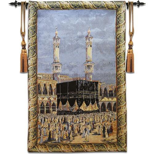 65x102cm home wall decoration middle east pilgrimage frescoes Islam Arab worship pilgrimage Mecca tapestry wall hangings ST-17