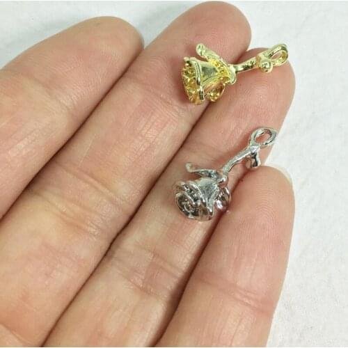 Eruifa 20pcs10*20mm New arrival Rose Flower Zinc Alloy Rectangle Coin necklace,earring bracelet jewelry DIY handmade 2 colors