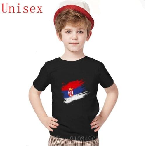 Flag of Serbia summer character t-shirts fashion Funny Hot sale shirts for teenage girls Print Cotton High Quality Simple casual