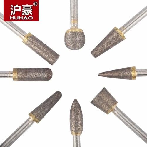 HUHAO 1pc 3mm Shank 70 Mesh Emery Grinding Head For Dremel Rotary Tools For Cleaning Pipes Grinding Dremel Accessories