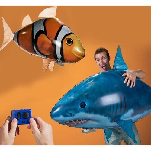 Remote Control Shark Toys Air Swimming Fish Infrared RC Air Balloons inflatable RC flying Air Plane Kids Toys