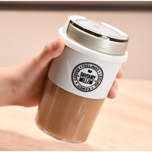 Quality Portable 300ml/400ml High Quality Tritan Material Coffee Mug Anti-Scalding Leak-Proof Tea Milk Cup Travel Mug for Gifts
