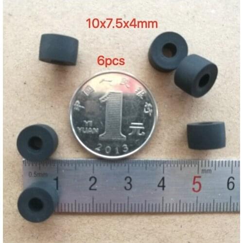 6pcs 10mmx7.5x4 ring belt rubber shock absorbing sleeve for vintage cassette deck tape recorder Stereo player