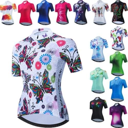 Weimostar Summer Cycling Jersey Women Short Sleeve Bicycle Shirt Anti-UV Mountain Bike Jersey Tops Cycle Wear Maillot Ciclismo