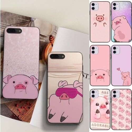 Cute PINK Kawai Pig Phone Case Fundas Shell Cover For Iphone 6 6s 7 8 Plus Xr X Xs 11 12 13 Mini Pro Max