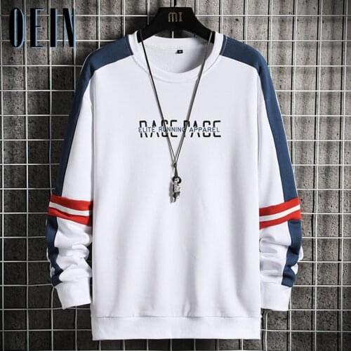 OEIN 2021 Men Sweatshirts Hoodie Mens Casual Tops Spring Autumn Street Wear Japanese Hip-Hop Fashion Loose Hoodies Men Tracksuit