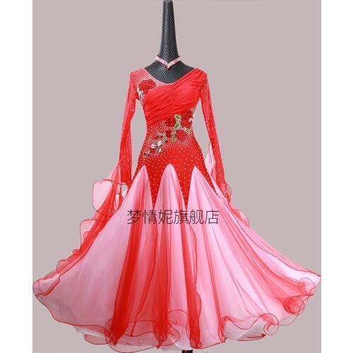 Customize New ballroom dance dress standard ballroom waltz dresses ballroom dance competition dresses custom made MD1129