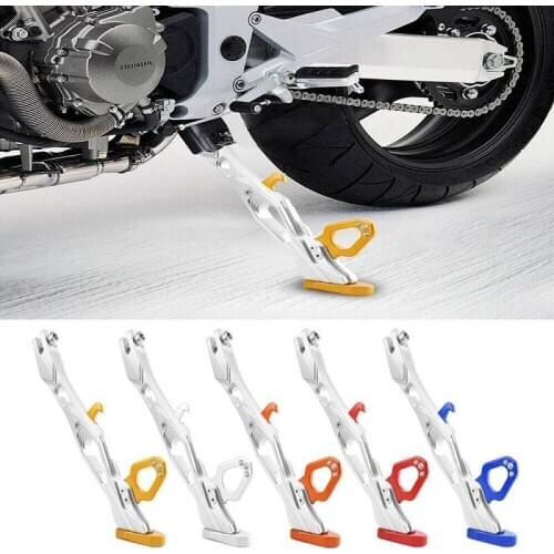 New Motorcycle Adjustable Kickstand Foot Side Stand Aluminum Alloy for Scooter 5 Colors Motorcycle Parts