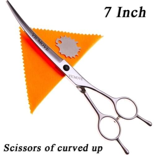 Pet Scissors 7" Cutting Curved Pet Grooming Scissors Professional Shears Salon Barber Using Dogs & Cats