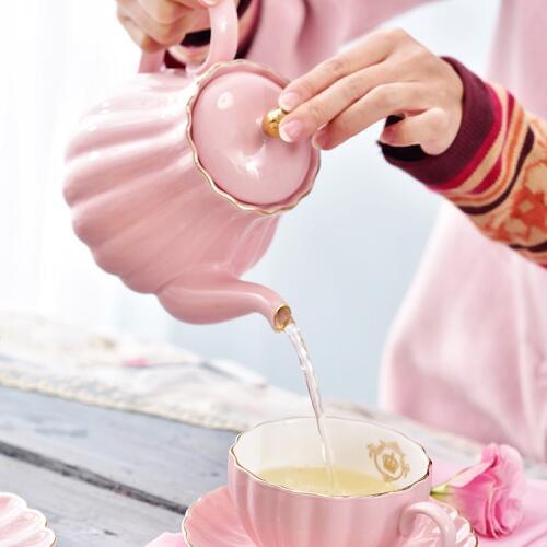 Simple European style coffee set Ceramic hand washed pot teapot coffee pot