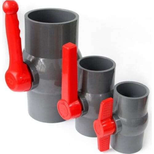 PVC Ball Valve socket wate pipe fitting 90mm grey color