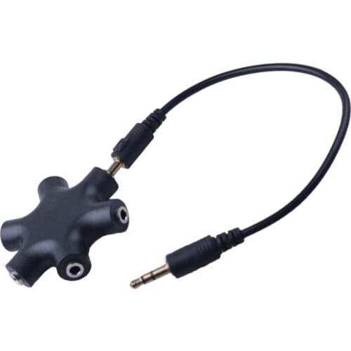 3.5mm Earphone Splitter Audio Cable Adapter Converter 1 Male to 5 Female Earphone Port 3.5mm Jack Aux Music Sound Output Cables