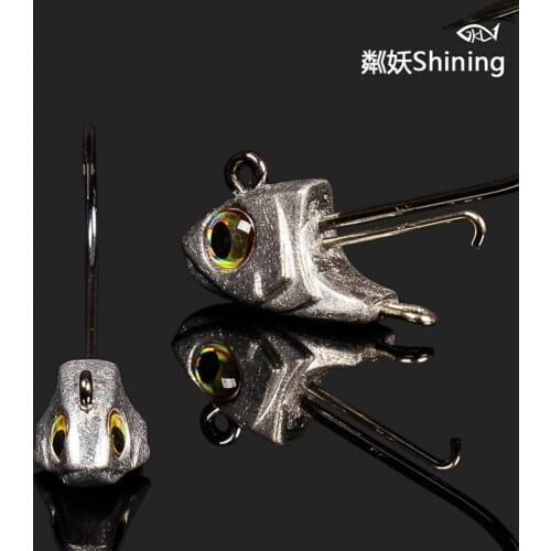 GIKEN Brand NEW 5/7/10g Jig Head Hook Główki Jigowe 50/60mm Soft Lure Leurre Souple Shad Wobbler For Sea Bass Pike Trout Fishing