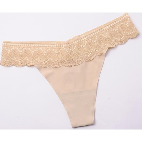 L'bellagiovanna women Seamless Panties Underwear active Thongs solid color lace Briefs Female g-string brand new Bragas 1521n