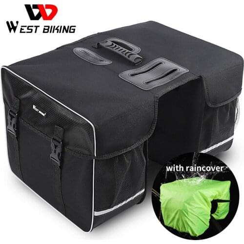 WEST BIKING 30L Bicycle Trunk Bag Waterproof MTB Road Bike Bag Cycling Double Side Rear Rack Luggage Carrier Tail Seat Pannier