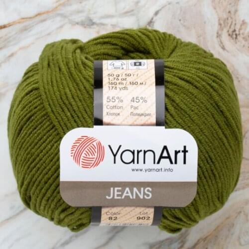 Yarnart Jeans 82 Yarn %55 Cotton - %45 Poly Acr 50g-160m Cardigan Sweater Shawl Blouse Home Textile Amigurumi Crochet Knitting