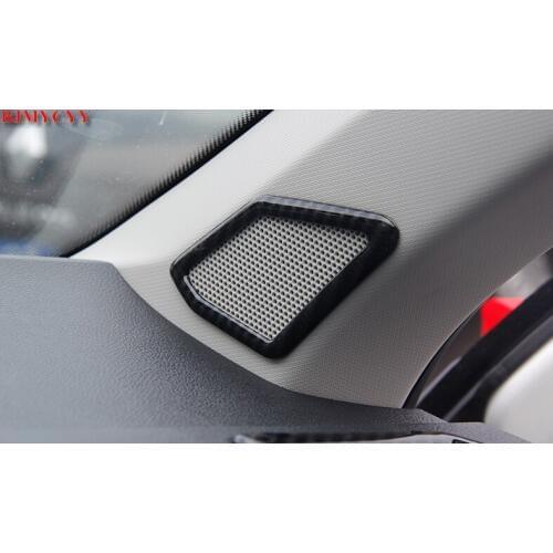 BJMYCYY Car A column audio box special horn decorative ring protection frame interiorpatch For Volkswagen T-ROC 2018 Accessories