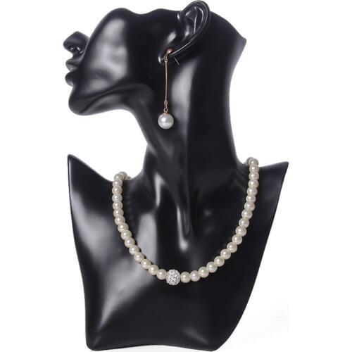 Large Black Resin Material Showcase Jewelry Display Pendant Holder for Necklace Earrings 19.5×5×29 cm