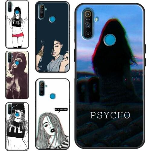 Bad Girl Case For OnePlus 8 Pro 9 Pro Nord 7T 8T 9R Cover For Realme C21 C15 C11 C3 GT Q3 6 7 8 Pro