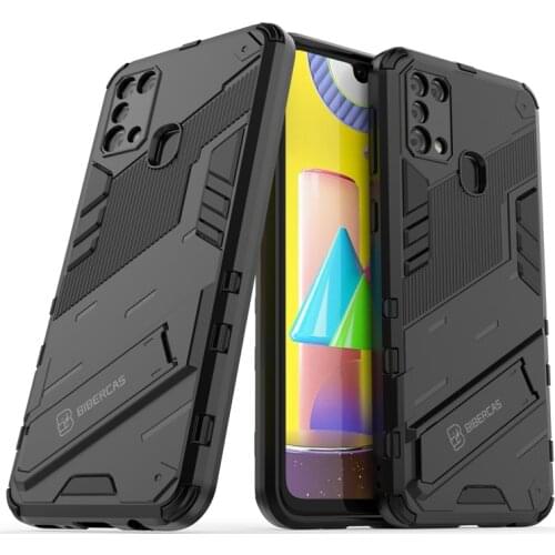 Phone Holder Case For Samsung Galaxy M31 Case Bumper Anti-knock Hard Armor Full Cover For Samsung M31 Case For Samsung M31 6.4"