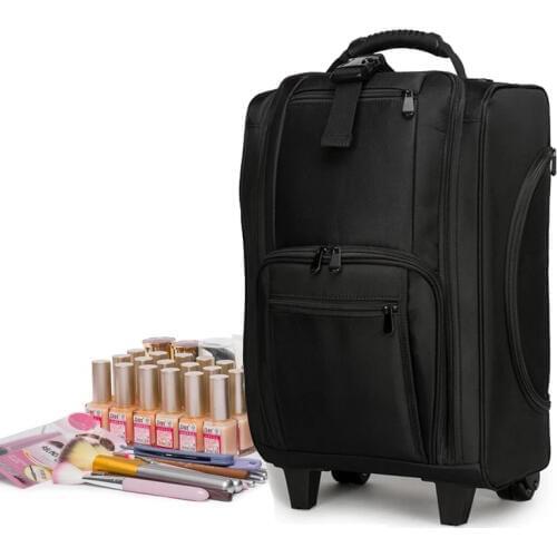 New Multifunction 6 PCS Cosmetic Case Rolling Luggage 20 inch Women Men Cabin Makeup Suitcase Wheels Manicure toolbox Trolley