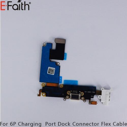 E- Faith For IPhone 6p 6Plus Dock Connector Charging Port Flex Cable For iPhone 6P 6 Plus Black And White