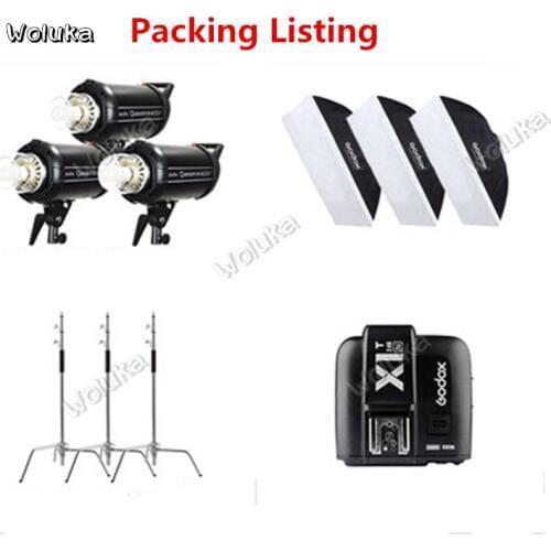 Godox Quicker 400II Flash photo lamp high speed synchronous photographic lamp three-lamp set high-speed flash CD50 T03