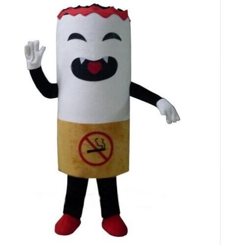 Hot sale Adult Smoke Mascot Costume Cigarette Tobacco Pimp Stick Burn Coffin Nail Halloween