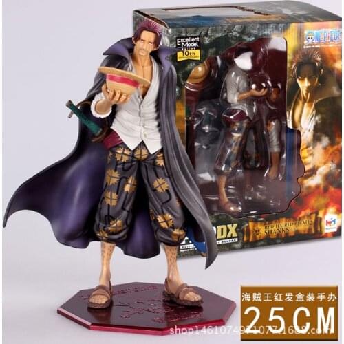 Good PVC POP Deluxe Red Haired Pirates Shanks Action Figure Anime ONE PIECE 10th Anniversary Excellent Model Toy Collectibles