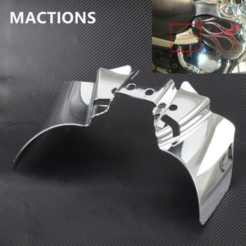 Chrome Saddle Shield Heat Deflector For Harley Dyna FXD FXDWG 1999-2016 2000 01 02 03 04 05 06 07 08 09 2010 2012 2013 2014 2015