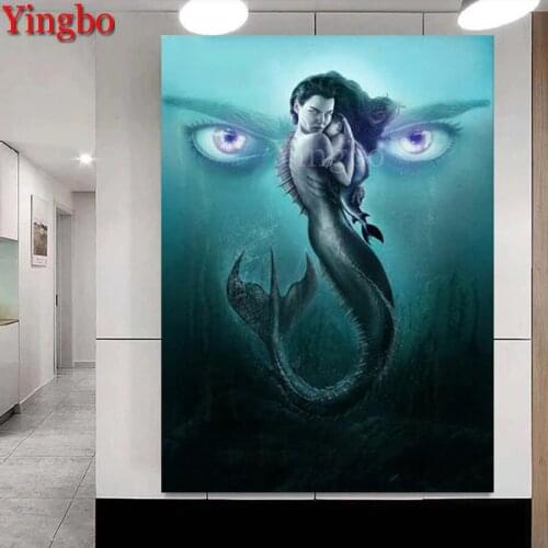 Square/Round Diamond Painting Cartoon Elf Mother and baby Diamond Embroidery Mosaic Decor Abstract Eye Painting With Diamonds