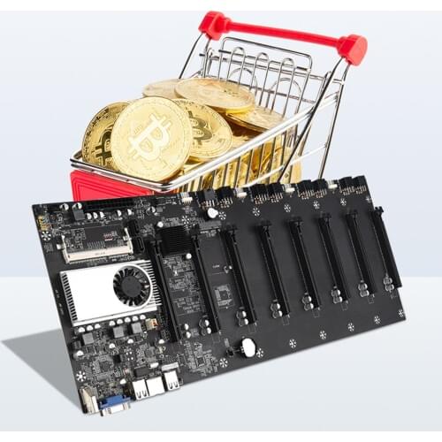 NEW BTC-37 Mining Motherboard 8 miner Video Card Slot CPU Set DDR3 Memory Adapter Integrated VGA Interface Low PowerConsumption