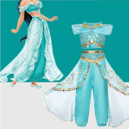 Fancy Girl Clothing Sets Arabian Princess Party Dress Children Cosplay Costume Kids Party Teenage Girl Clothes Suits 8 9 10 Year