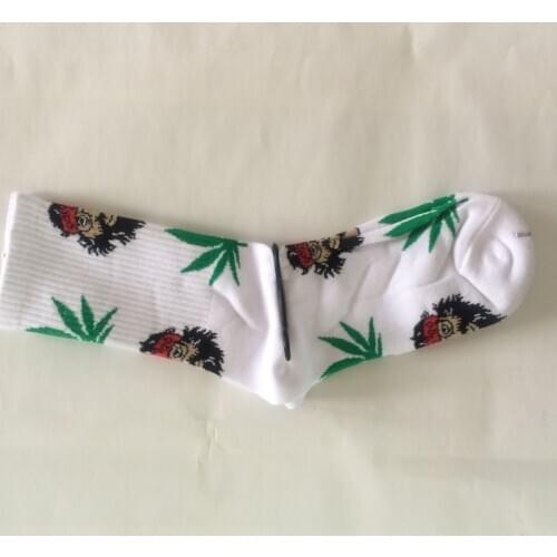 3D comedy cheech&chong portrait Weed calcetines funny socks leaf Stock Skateboard hiphop meias socks Men Women sox calcetines