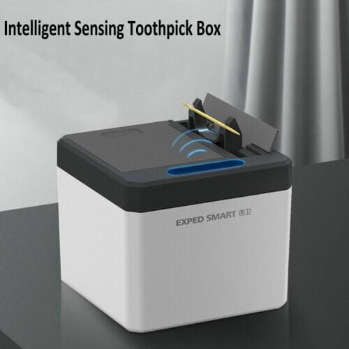 New Arrival Intelligent Sensing Toothpick Box Hand Free Automatic Smart Sensor Toothpick Dispenser for Home Restaurant Hotel