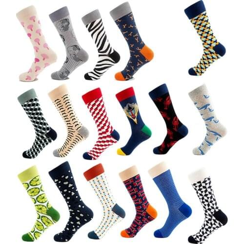 Peonfly Styles 15 Combed Cotton Unisex Women Animal Popular Hip Hop Skateboard Men Novelty Wedding Dress Socks