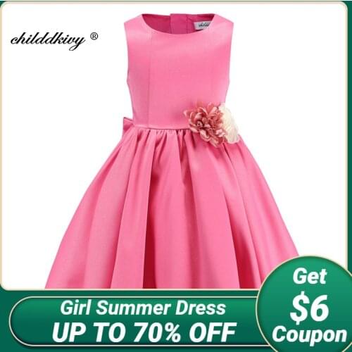 Girl Dresses for New Year 2021 Spring Children Clothing Baby Girl Clothes Cotton Pink Dresses for girls Party dress Vestidos 3-8