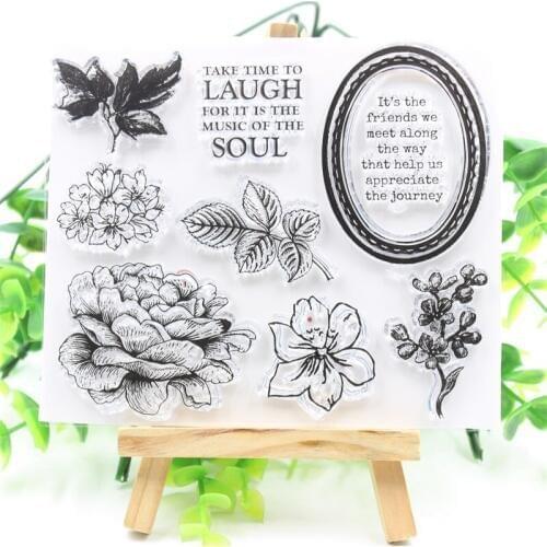 YPP CRAFT Flowers Transparent Clear Silicone Stamps for DIY Scrapbooking/Card Making/Kids Fun Decoration Supplies 230