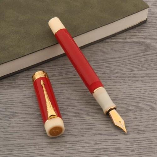 Metal Fountain Pen Black Emboss Chinese Painting Eagle Fly Classic Golden Stationery Office School Supplies Writing Gift