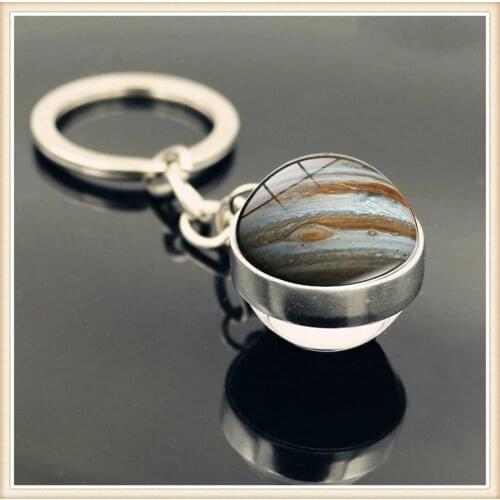 Glass Ball Car Key Chain Earth Sun Mars Art Picture for GMC Mahindra Hino Lincoln Cadillac Acura Tata Motors