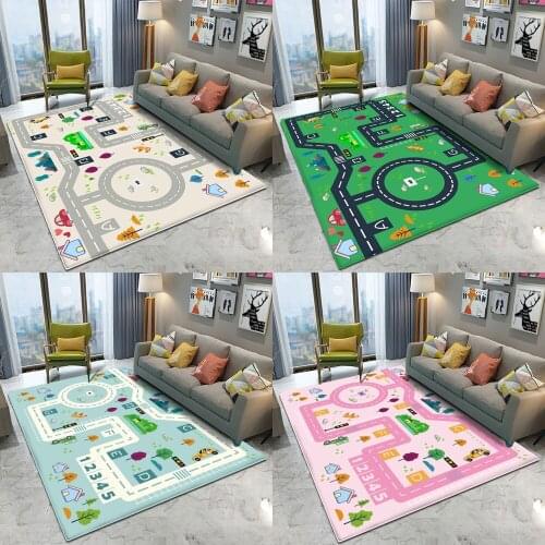 2021 Top Brand Baby Mat Children Flannel Carpet Non-slip Childrens Carpet Living Room Bedroom Game Thinking Learning Mat Carpet
