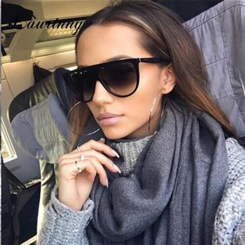 Vintage Oversized Square Sunglasses Women 2021 Luxury Brand Cat Eye Sun Glasses Colorful Ocean Shades Eyeglasses Female UV400