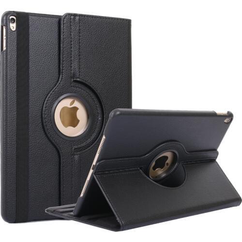 Rotating Case For Apple iPad Pro 10.5 Inch 2017 Auto Wake Up Sleep Flip Litchi Leather Cover With Stand Holder+screen protector