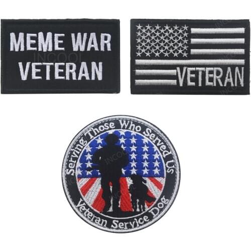 Embroidered Patch Meme War Veteran Patch Tactical Emblem Badges Embroidery Patches For Jackets Jeans Backpack Cap