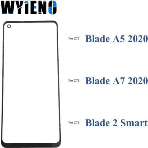 Wyieno Black Digitizer LCD Sensor Front Glass Panel For ZTE Blade A5 A7 2020 Blade2 2 Smart Touch Screen Glass lens 10pcs/lot
