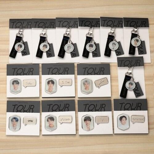 South Korean Groups K-POP Bangtan Boys New Map Of The Soul 7 MOTS key chain key ring badge same style JUNG KOOK JIMIN SUGA