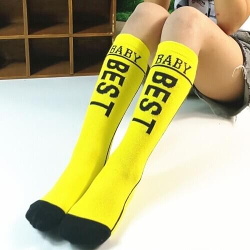 YZ-S-XH-0009 New worsted cotton stockings for boys and girls pure color Mosaic cotton stockings for girls middle stockings