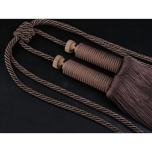 1 pair tieback luxury hanging ball tied tassel hanging spike strap braided rope simple modern tie tape back N333