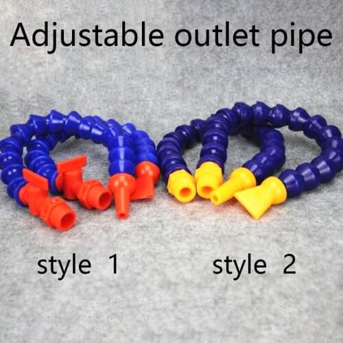 New Flexible Oil Coolant Hose Round Nozzle Plastic Water Oil Coolant Pipes with Switch For Lathe CNC Machine 300mm Length 1 Pcs