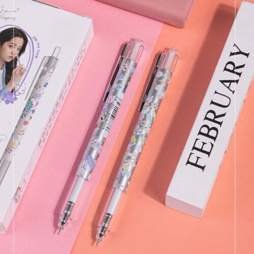 12pcs Full needle tube concealable gel pen 0.35mm womens pen Kawaii student pen ball point pen School Stationery 2021 Kawaii st